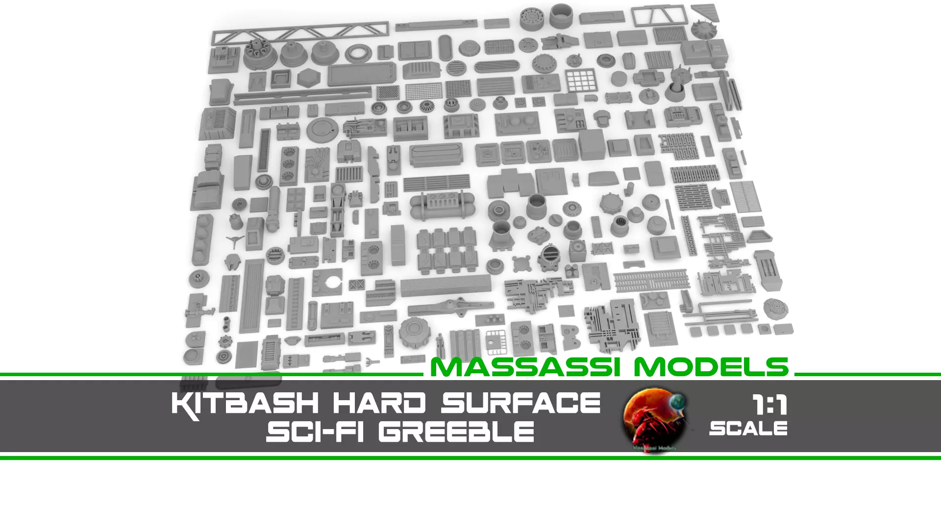Star Wars KitBash Hard Surface Sci-fi Greeble 1-1 scale 3D model_0