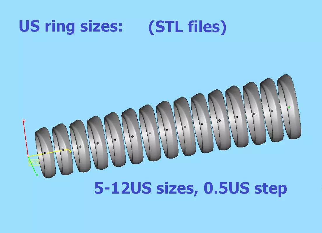 Wedding Set Mobius Twisted Sprial Rings Bridal Set 3D Model Collection_14