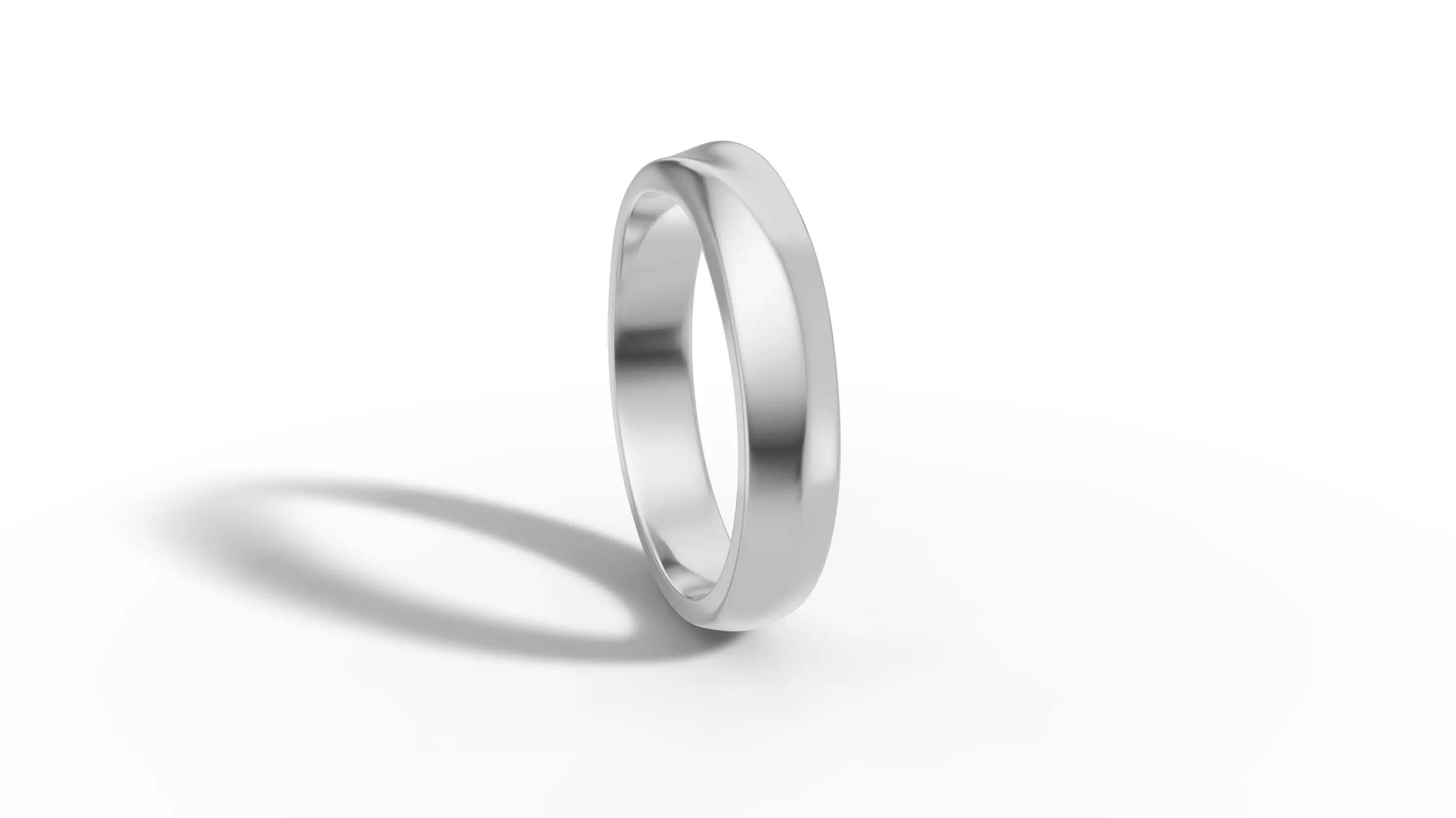 Wedding Set Mobius Twisted Sprial Rings Bridal Set 3D Model Collection_51