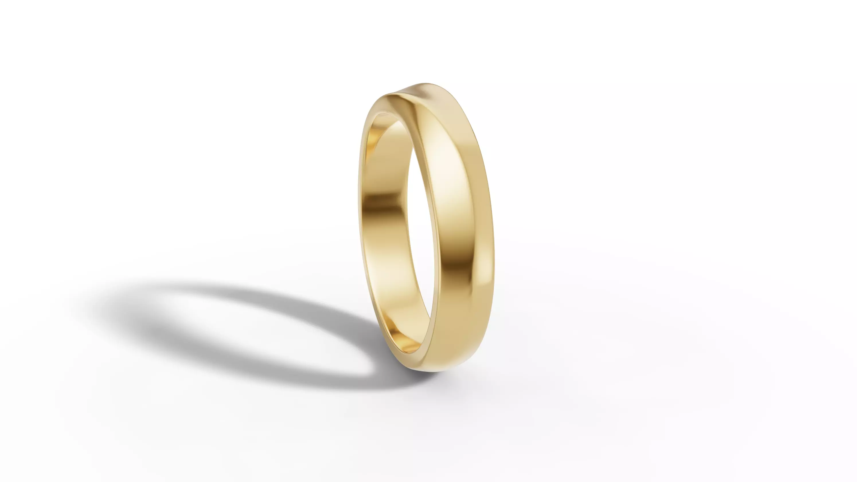 Wedding Set Mobius Twisted Sprial Rings Bridal Set 3D Model Collection_50