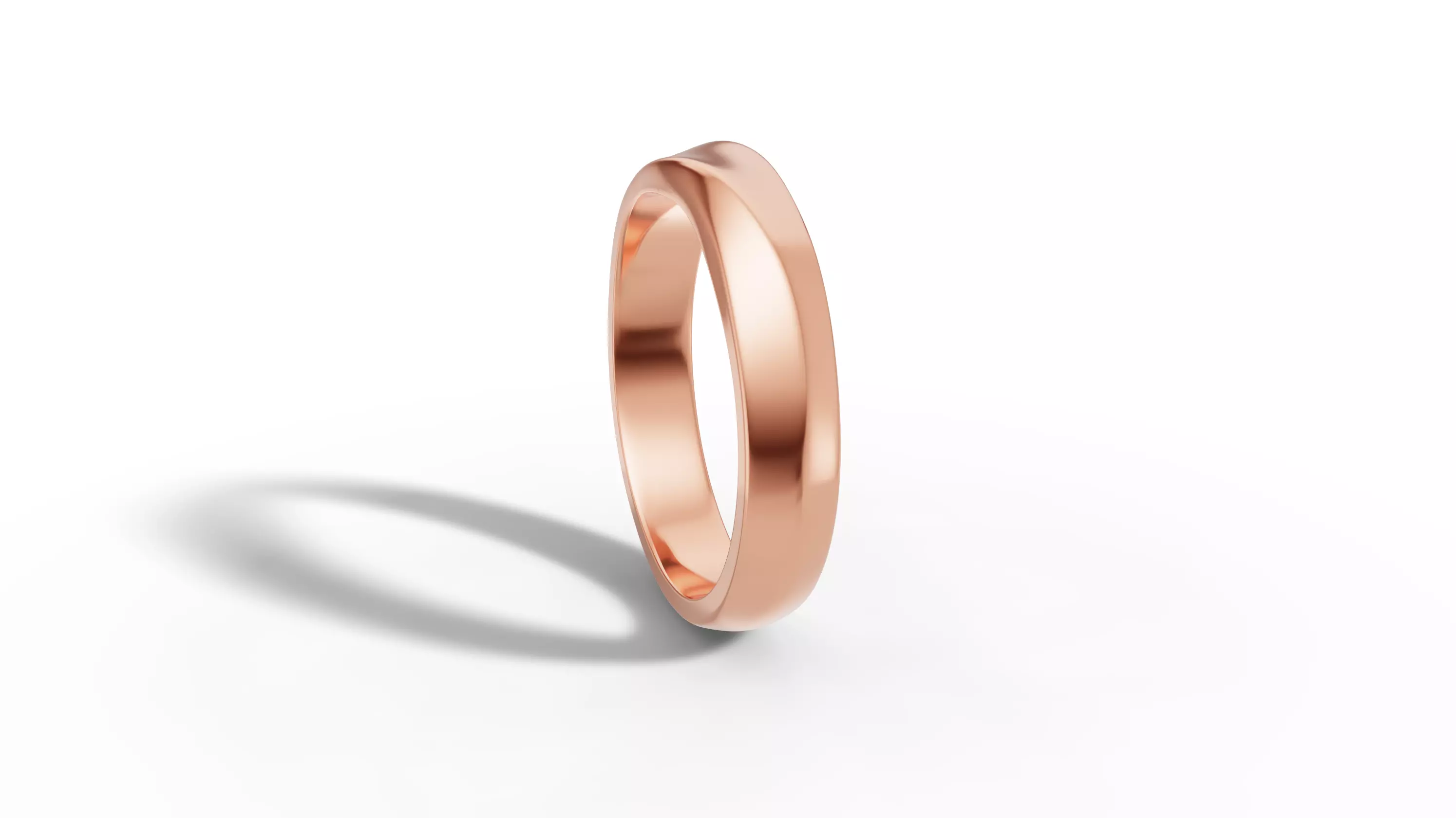 Wedding Set Mobius Twisted Sprial Rings Bridal Set 3D Model Collection_49