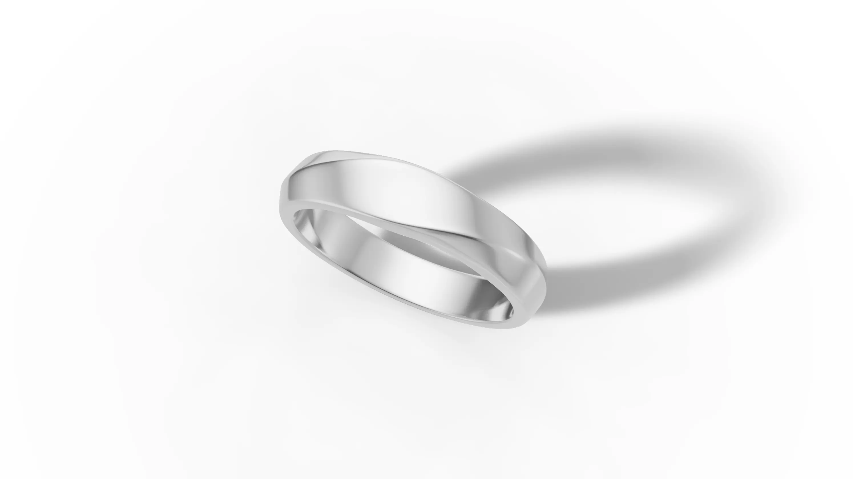 Wedding Set Mobius Twisted Sprial Rings Bridal Set 3D Model Collection_54