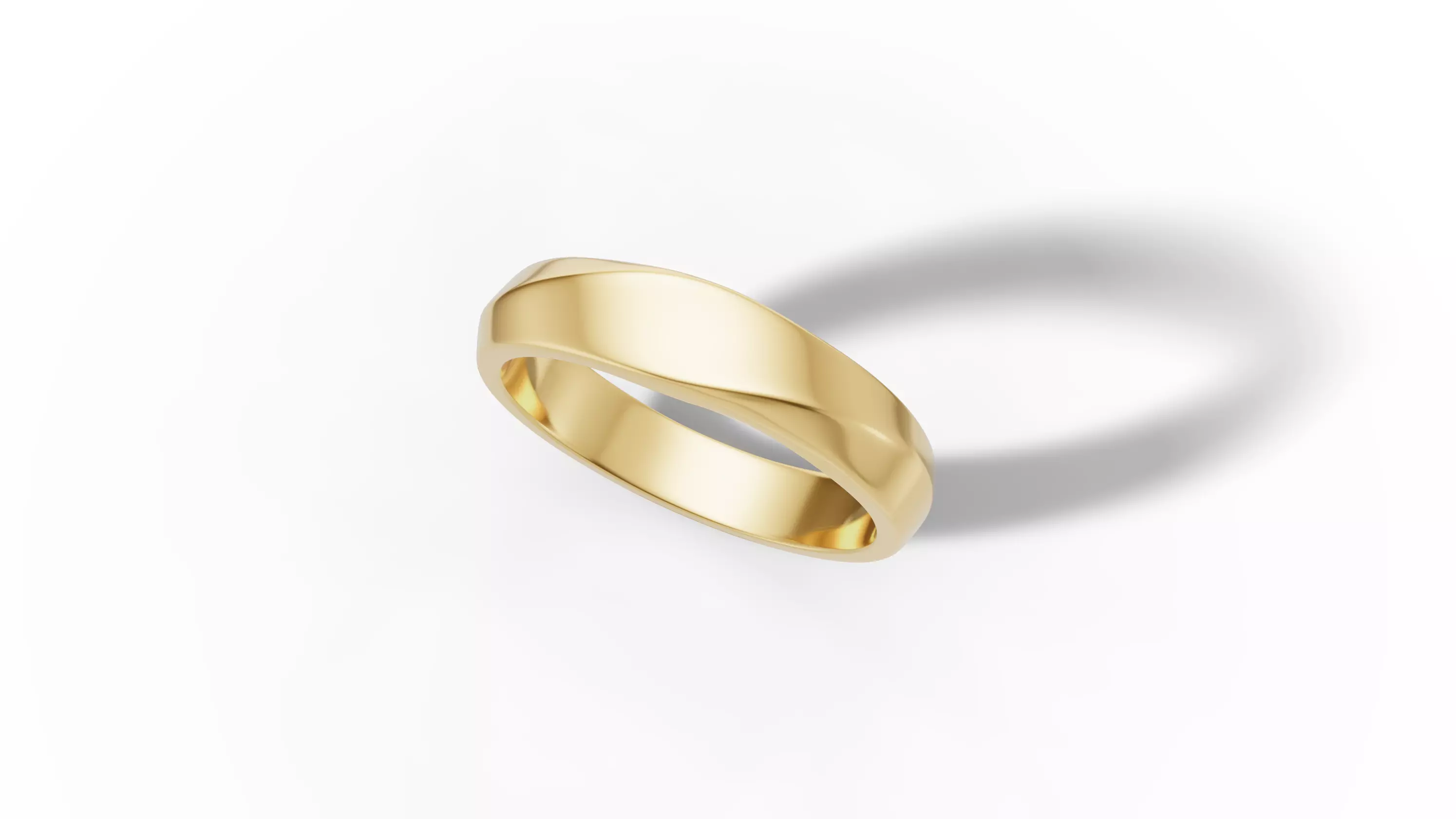 Wedding Set Mobius Twisted Sprial Rings Bridal Set 3D Model Collection_53