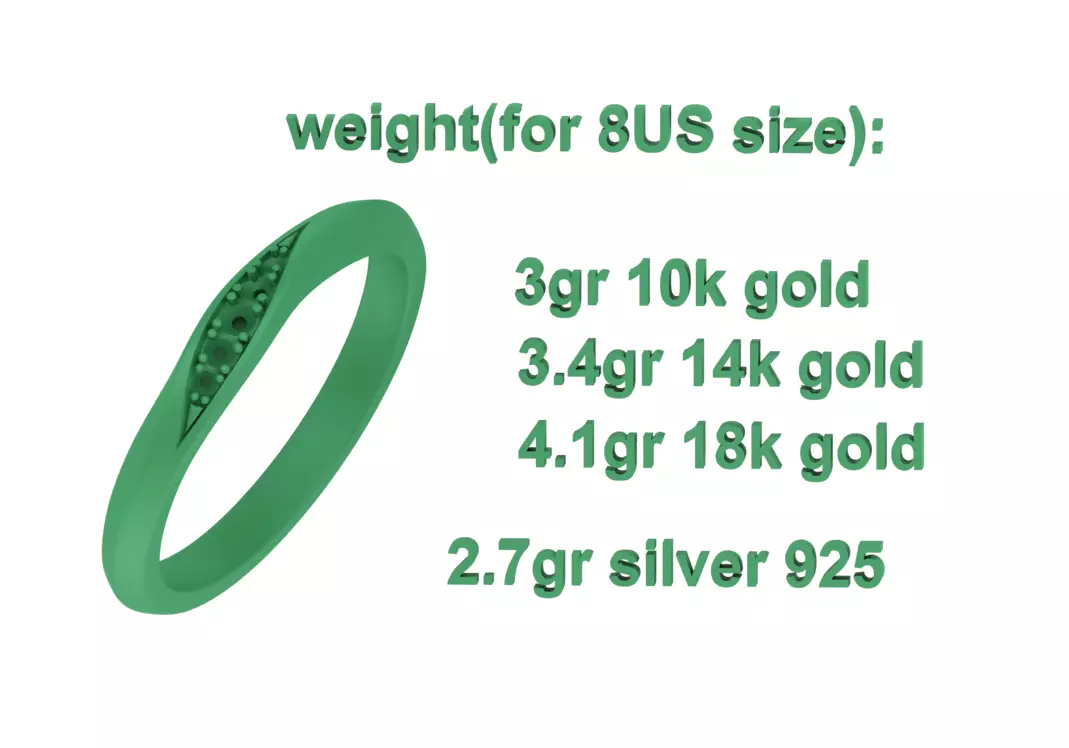 Wedding Set Mobius Twisted Sprial Rings Bridal Set 3D Model Collection_12