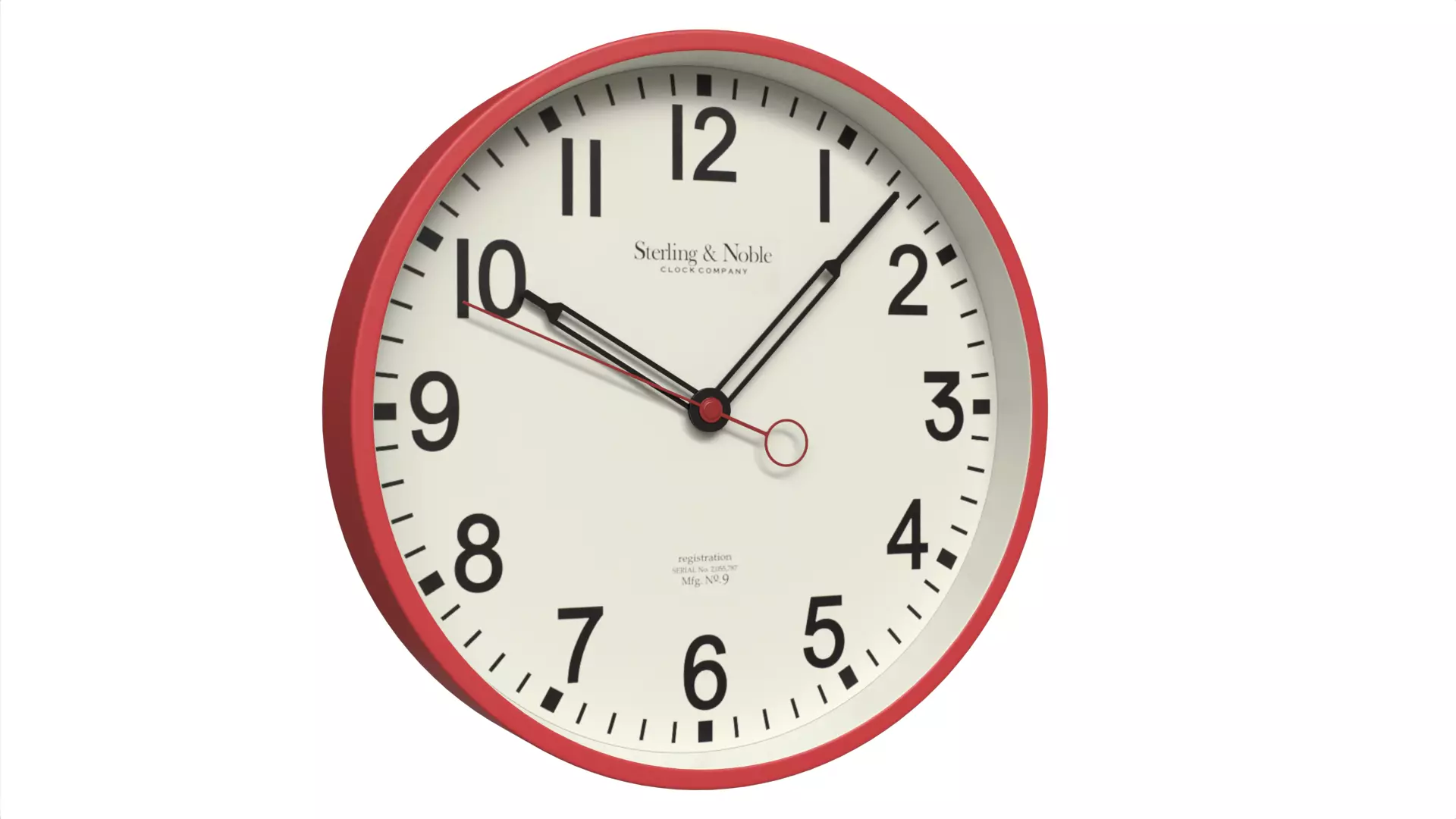 Minimalist Wooden Wall Clock Scandinavian Style Low-poly 3D model_2