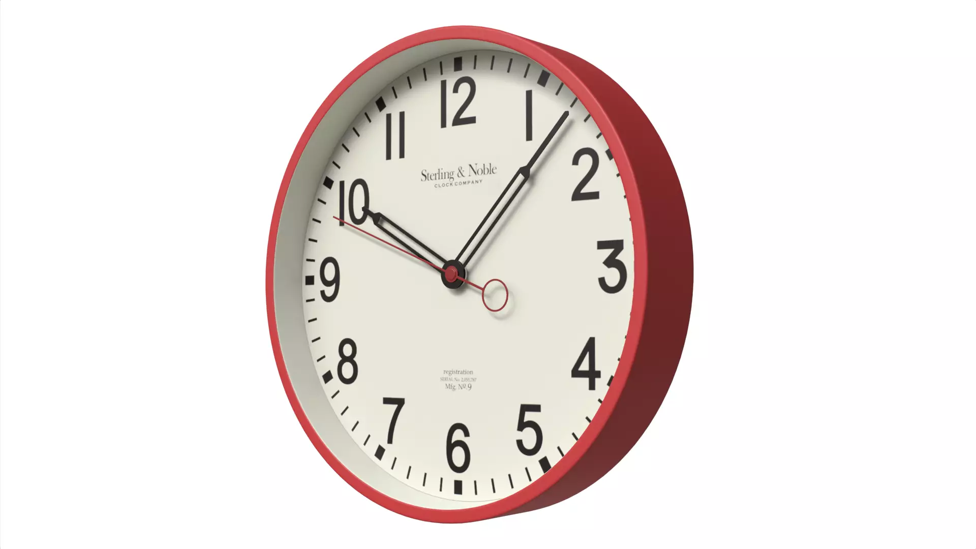 Minimalist Wooden Wall Clock Scandinavian Style Low-poly 3D model_4