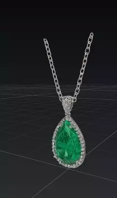 Emerald Halo Elegance 3D print model_3