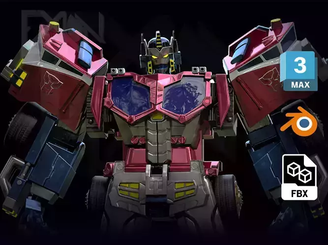 Transformers Cybertron Optimus Prime Galaxy Force Super Mode 3D model