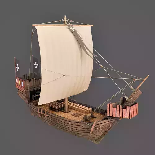 Cog Ship Riga Low-poly 3D model