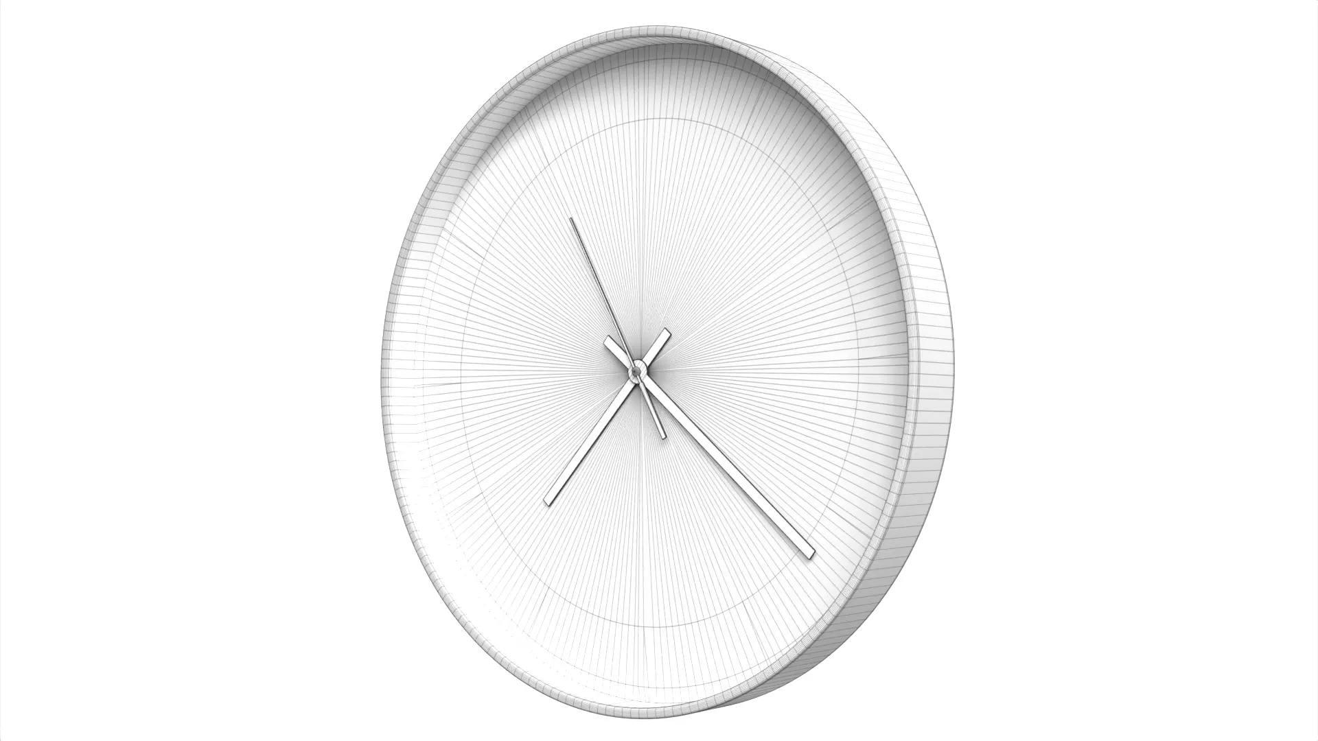 Modern Black and Gold Decorative Wall Clock Low-poly 3D model_6