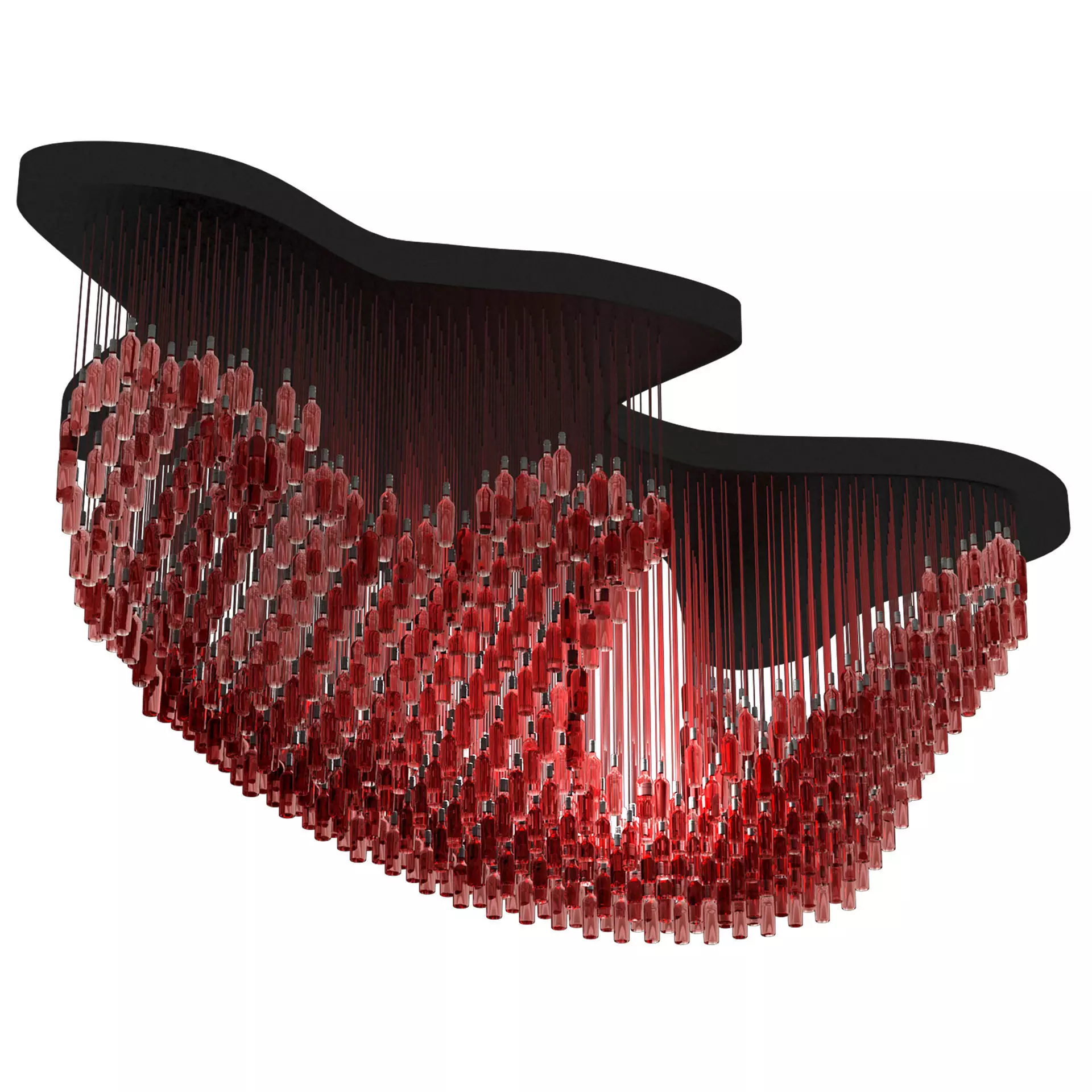 3D Ceiling 01 Hanging Bottle Decoration 3D model_2