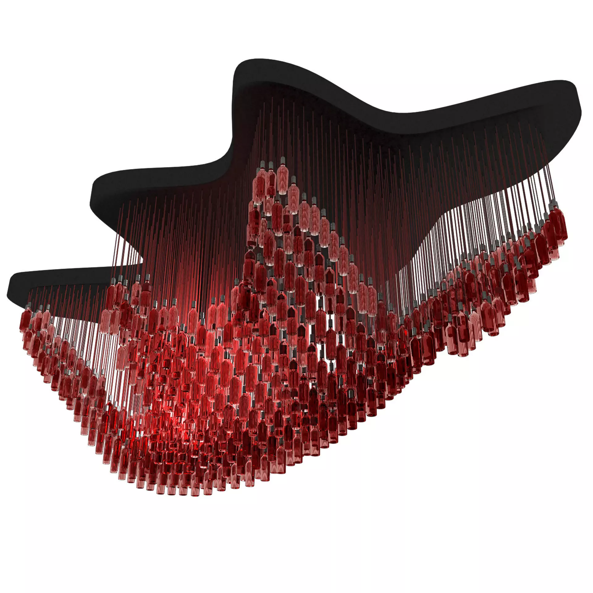 3D Ceiling 01 Hanging Bottle Decoration 3D model_5