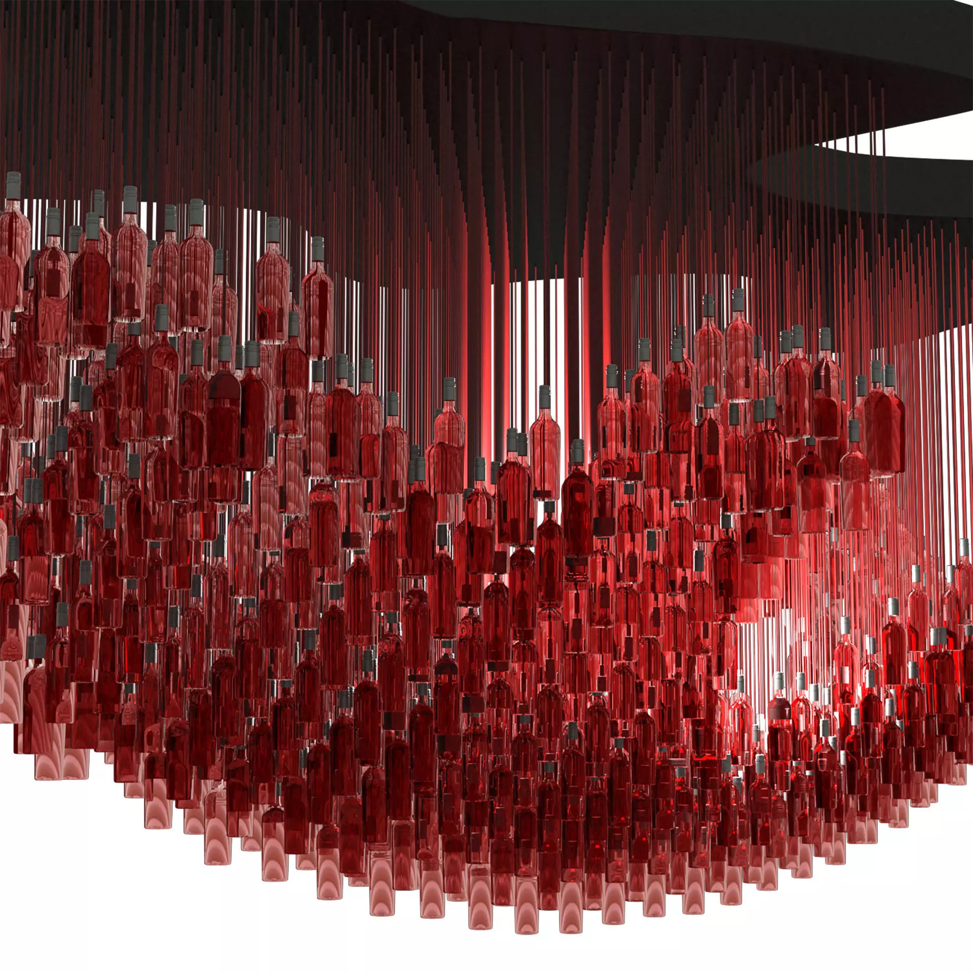 3D Ceiling 01 Hanging Bottle Decoration 3D model_1