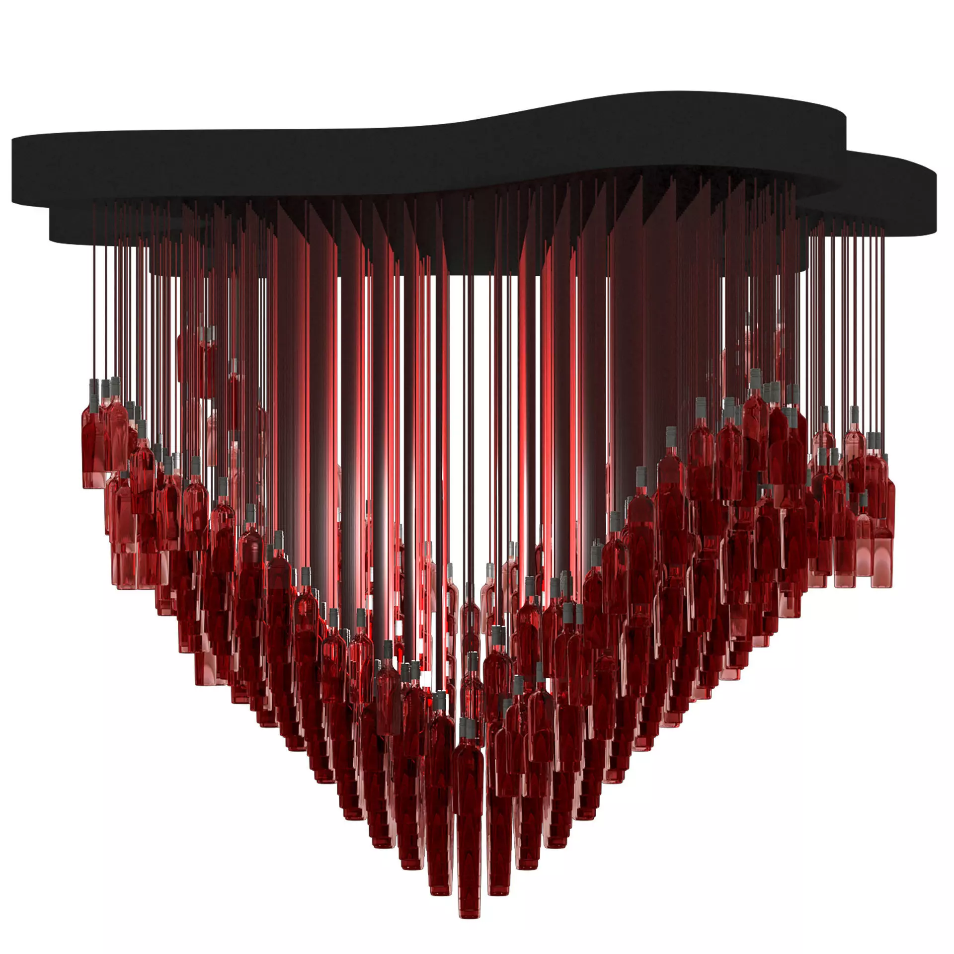 3D Ceiling 01 Hanging Bottle Decoration 3D model_4