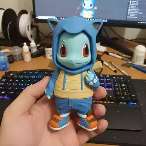 Chibi Squirtle in a Hoodie - Pokemon Fan Art