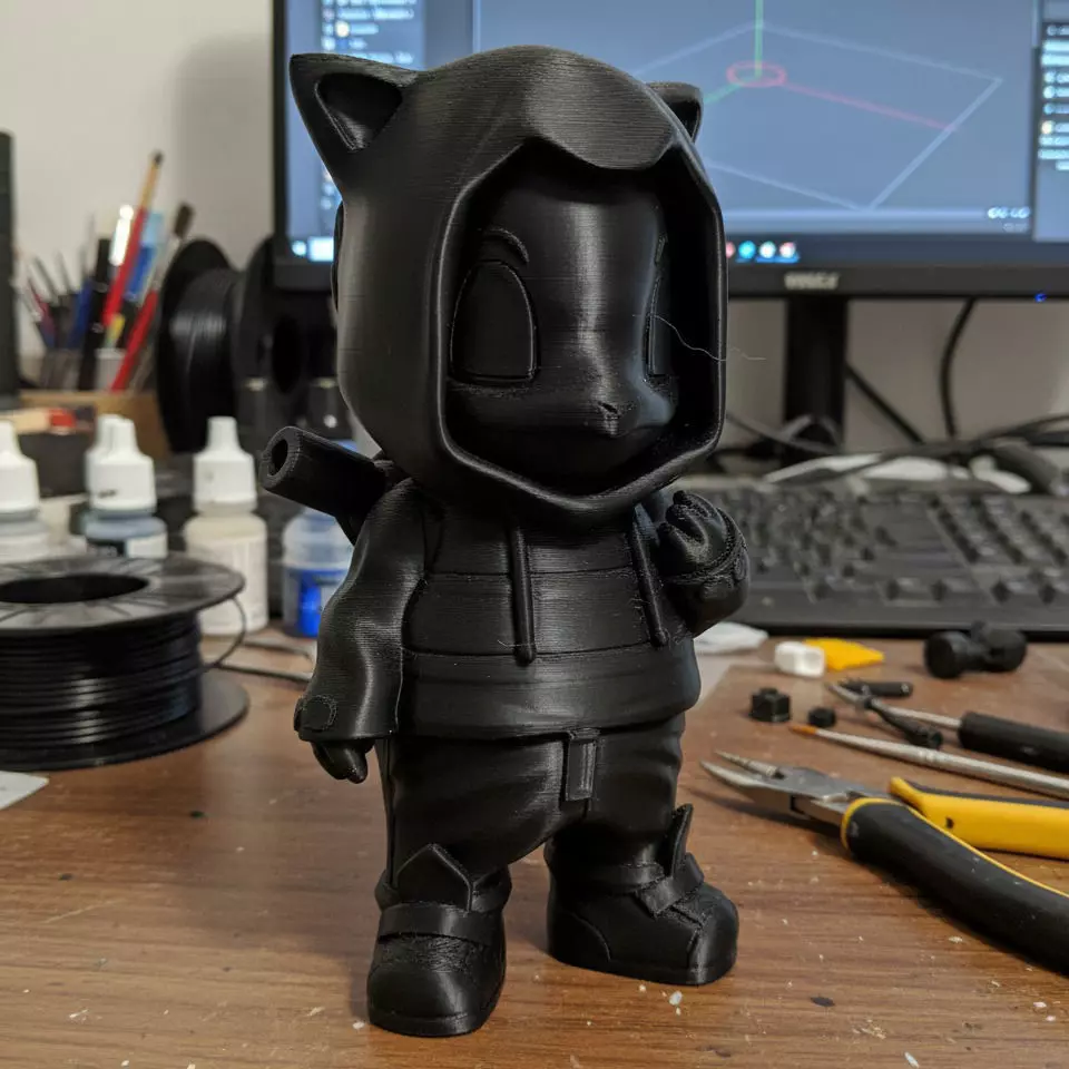 Chibi Squirtle in a Hoodie - Pokemon Fan Art 3D print model_1