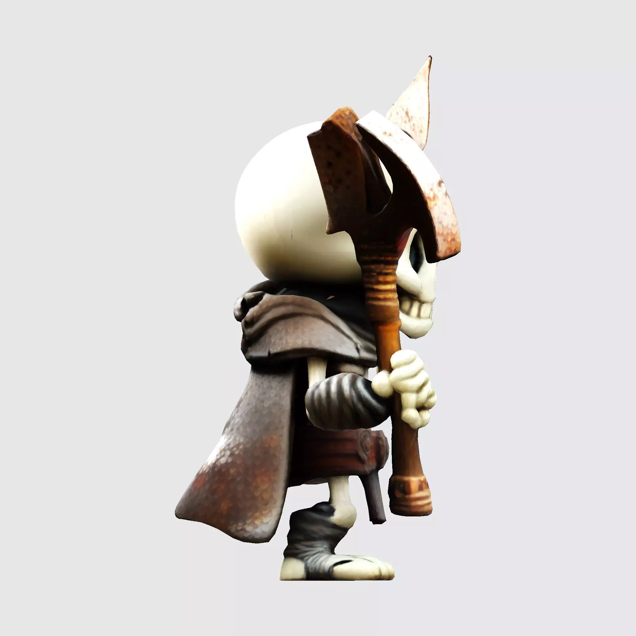 Cartoon Skeleton Warrior  Stylized 3D Game Print Model 3D model_11