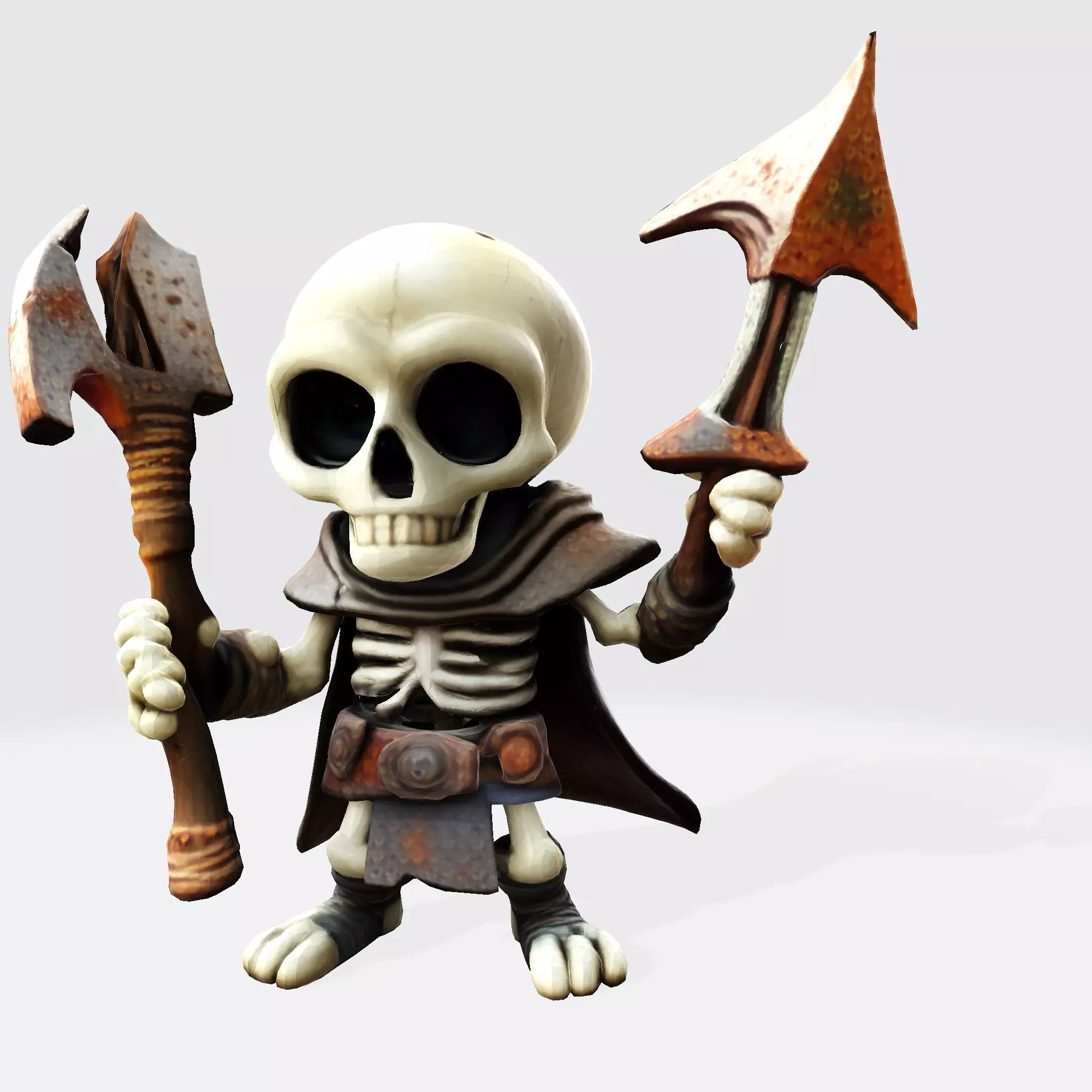 Cartoon Skeleton Warrior  Stylized 3D Game Print Model 3D model_4