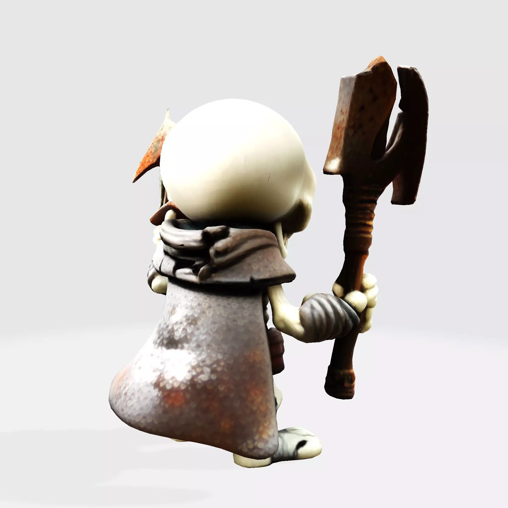 Cartoon Skeleton Warrior  Stylized 3D Game Print Model 3D model_7