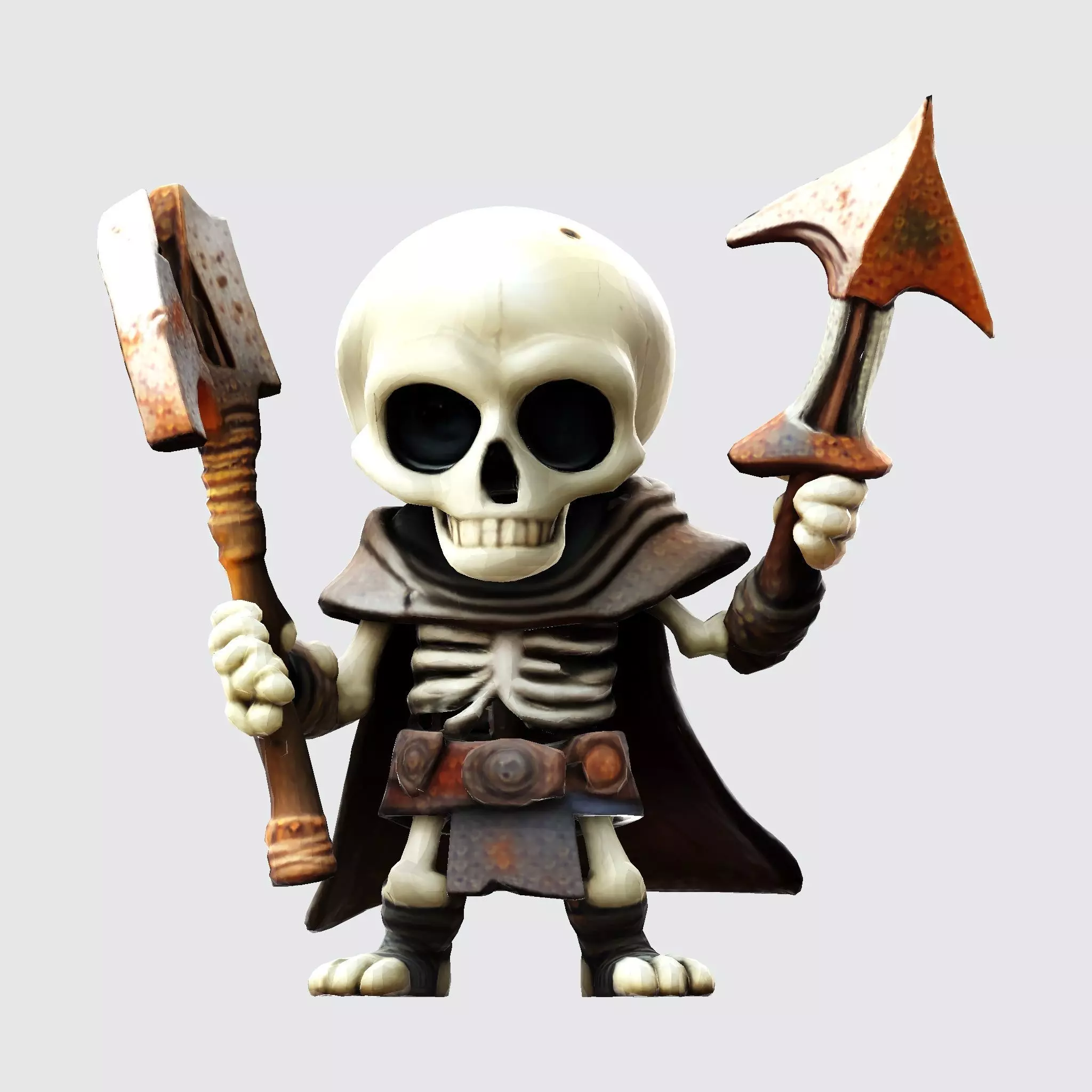 Cartoon Skeleton Warrior  Stylized 3D Game Print Model 3D model_8