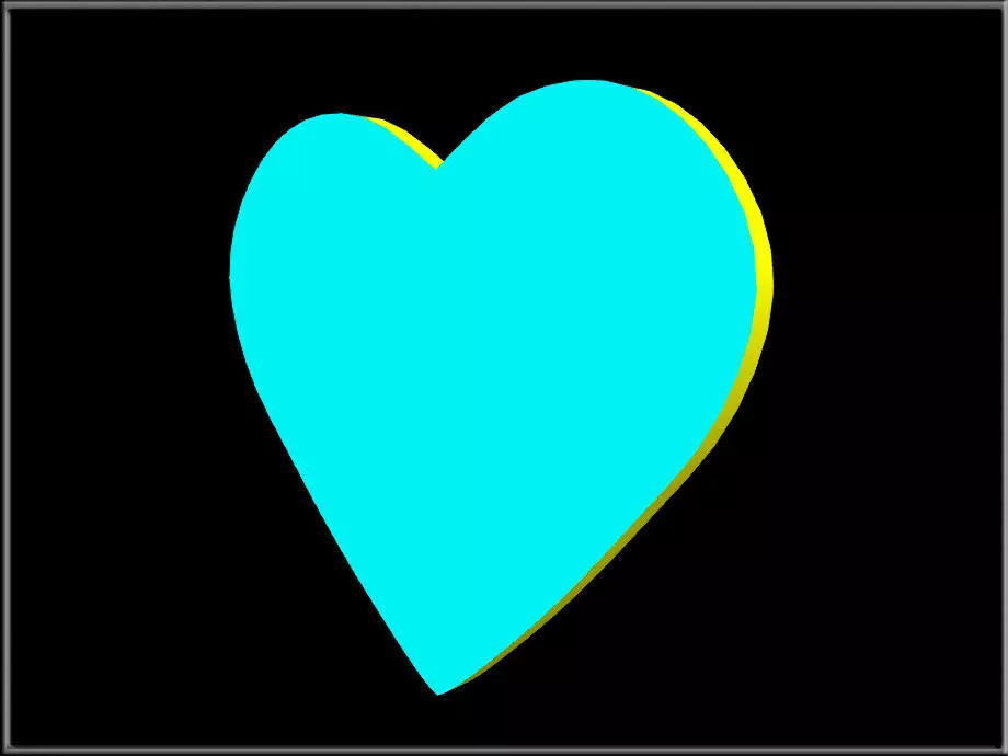 Heart Silhouette Low-poly 3D model_2