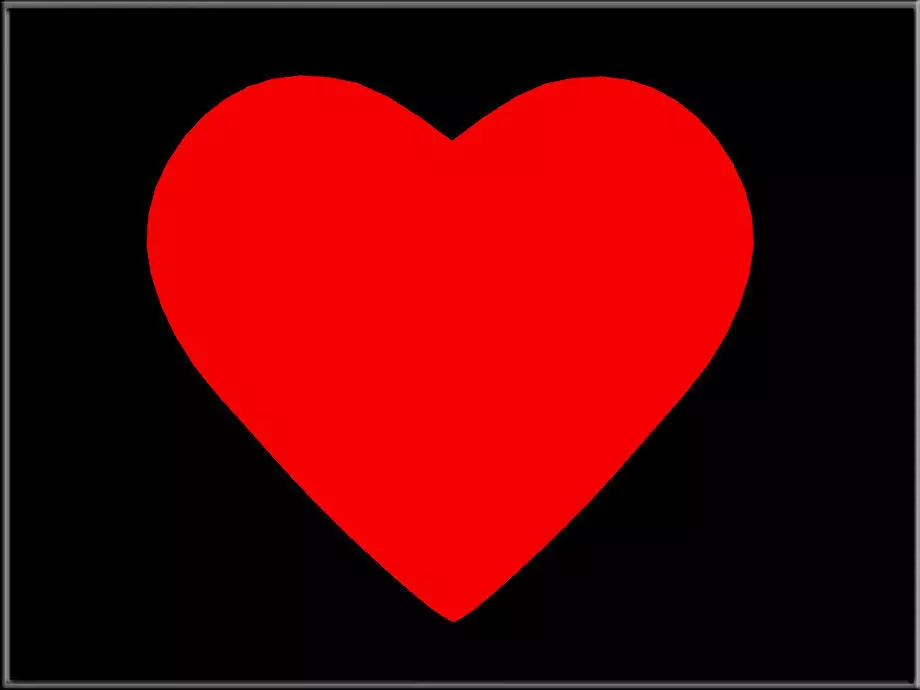 Heart Silhouette Low-poly 3D model_0