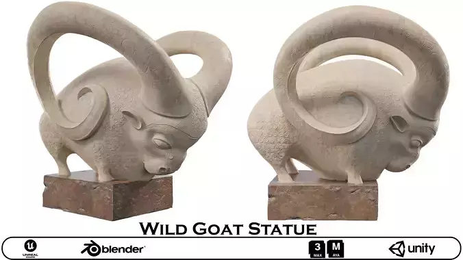 Wild Goat-Statue 21
