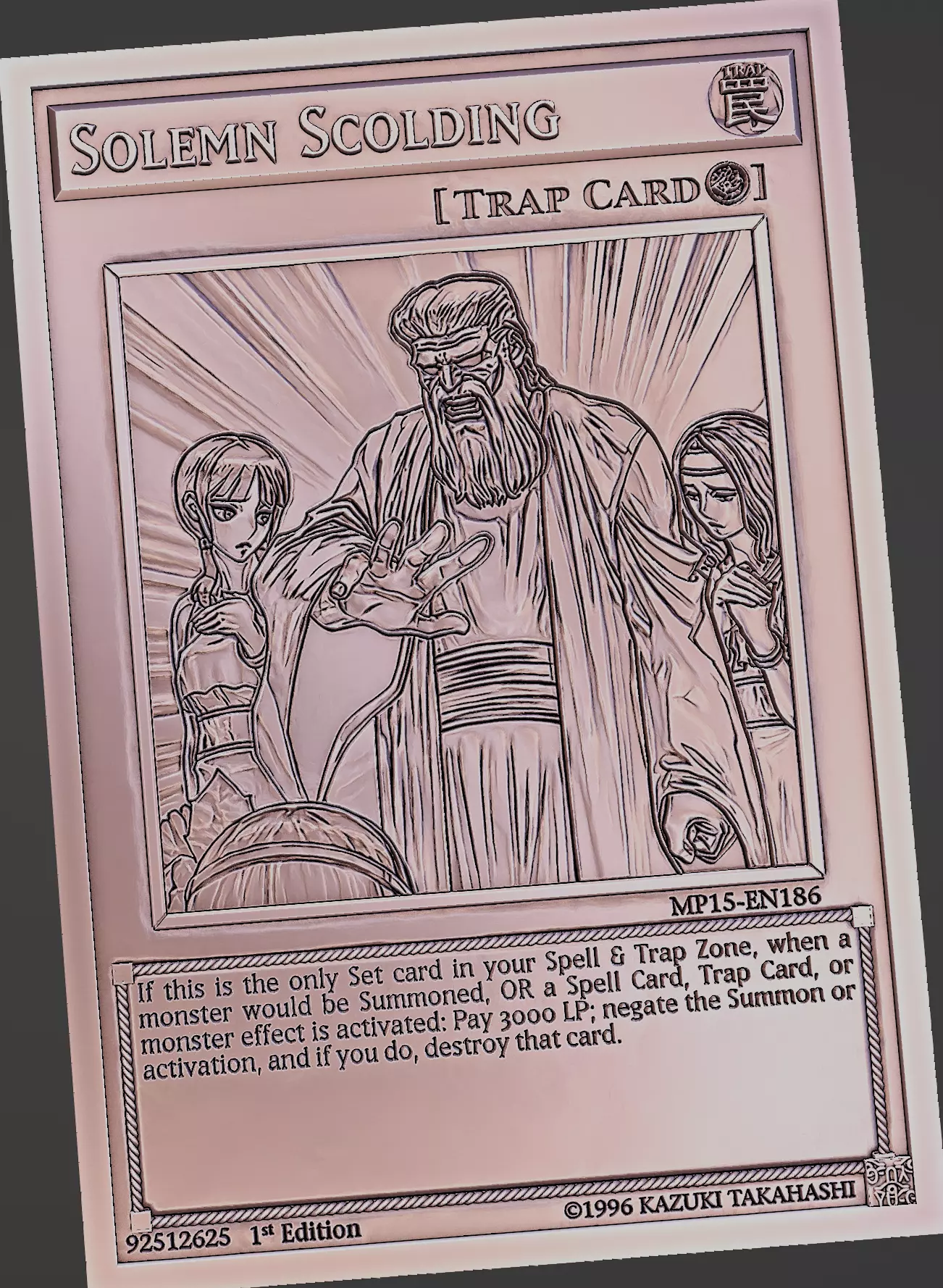 Solemn Scolding - yu-gi-oh Free 3D print model