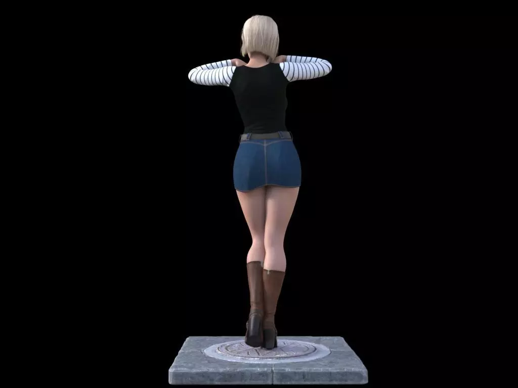 Figure Android 18 stl for adult to print 3D print model_2