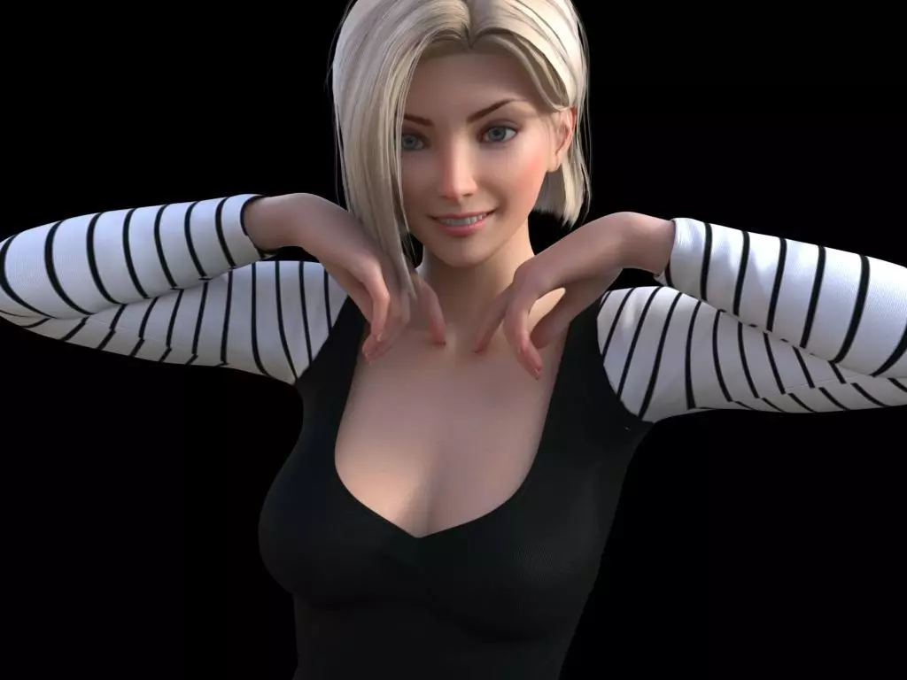 Figure Android 18 stl for adult to print 3D print model_4