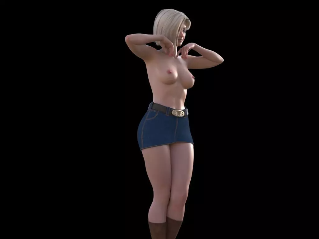 Figure Android 18 stl for adult to print 3D print model_6