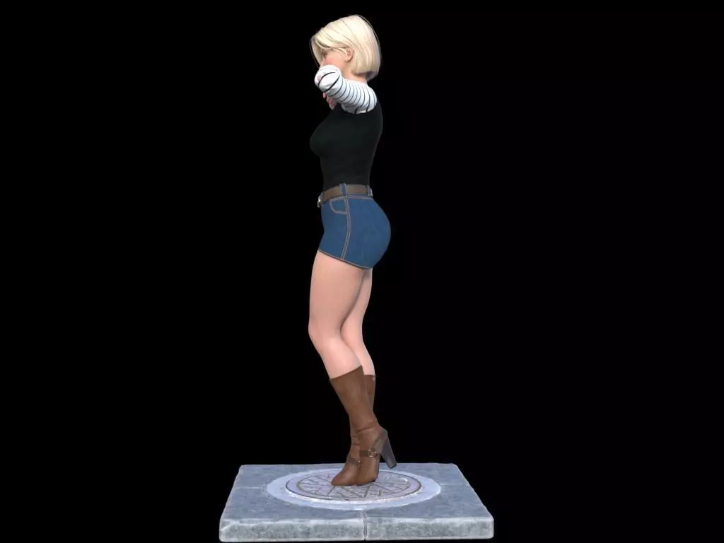Figure Android 18 stl for adult to print 3D print model_1