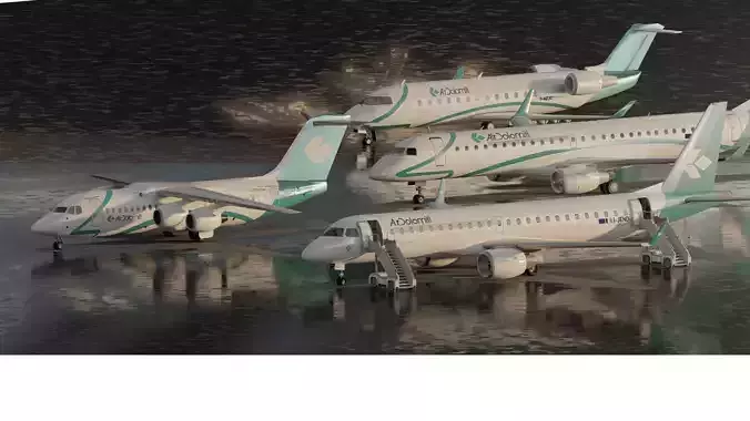 Embraer 190 and e-195 bombardier crj100 and Bae 146 AVRO RJ 85