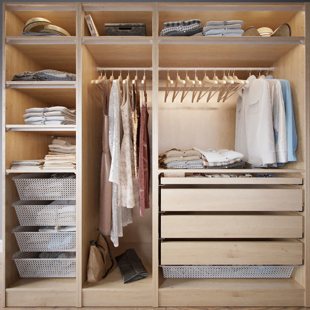 Wardrobe with Clothes part A 3D model_4
