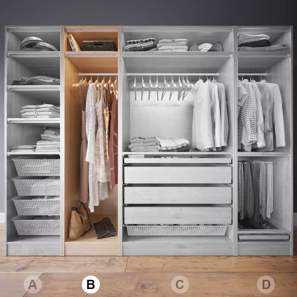 Wardrobe with Clothes part B 3D model
