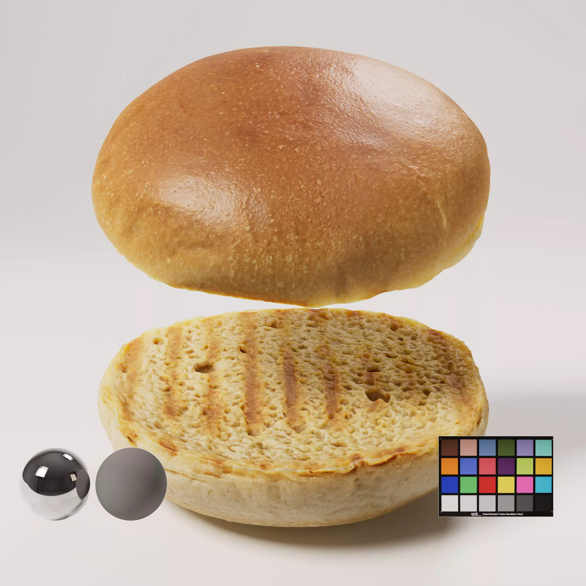 Burger Buns Low-poly 3D model