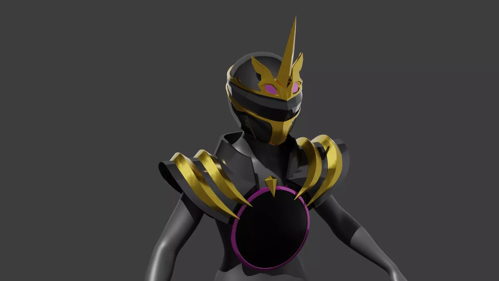 Gozyu Unicorn Helmet - Gozyuger 3D model_8