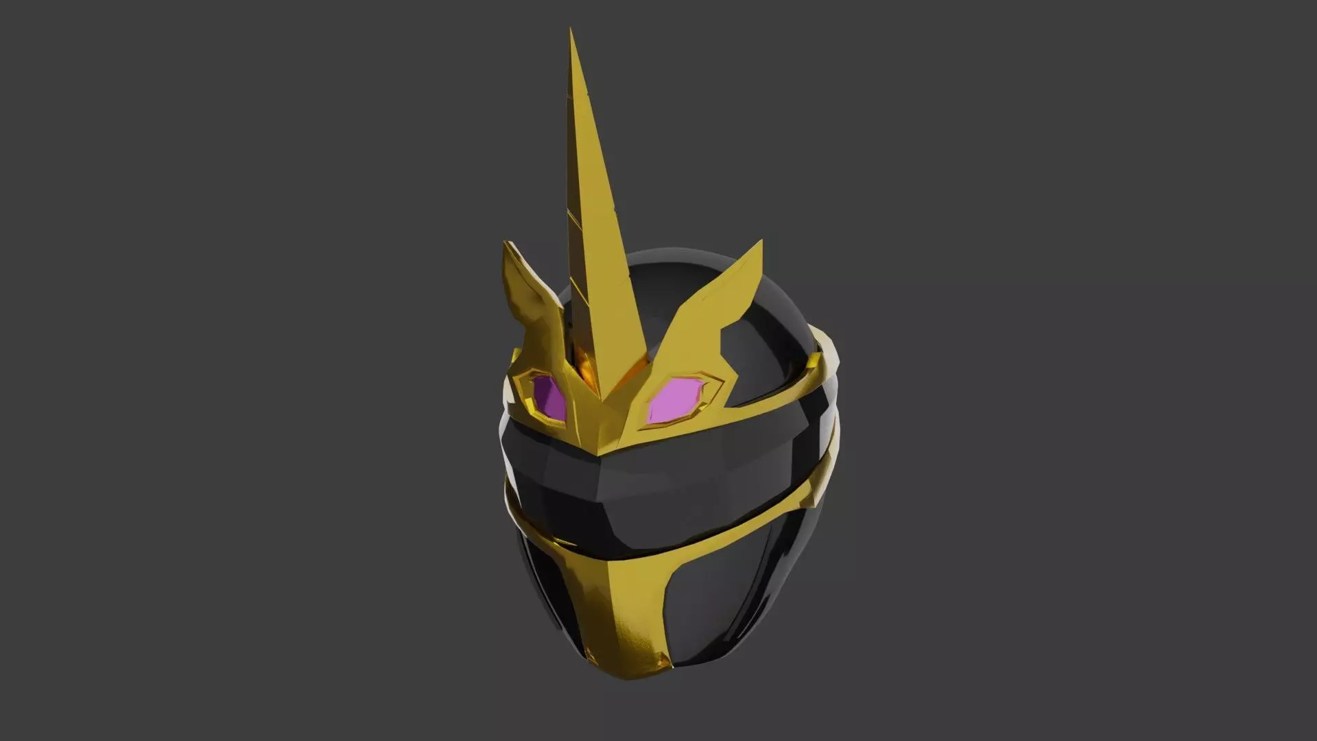Gozyu Unicorn Helmet - Gozyuger 3D model_1