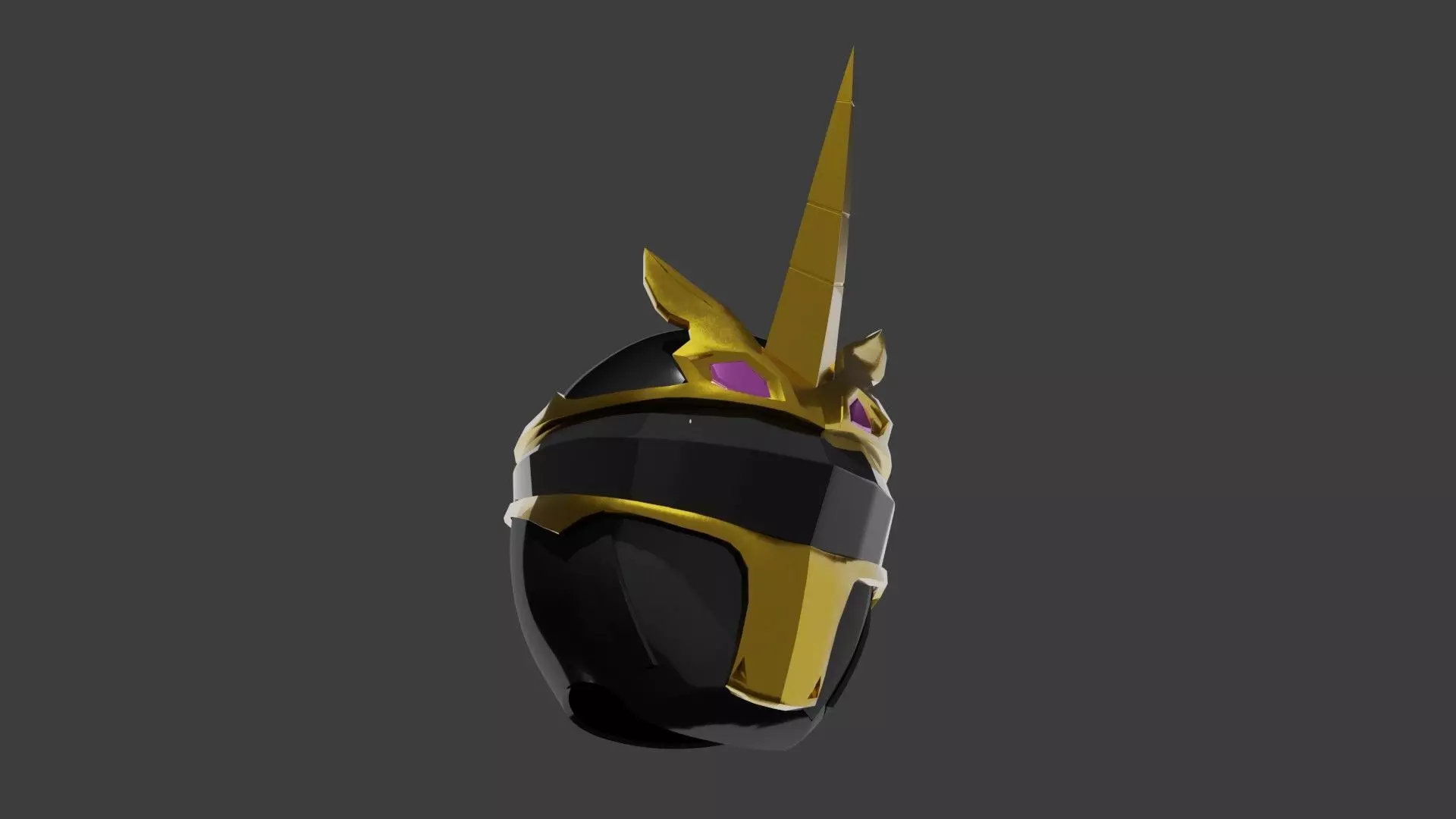 Gozyu Unicorn Helmet - Gozyuger 3D model_3