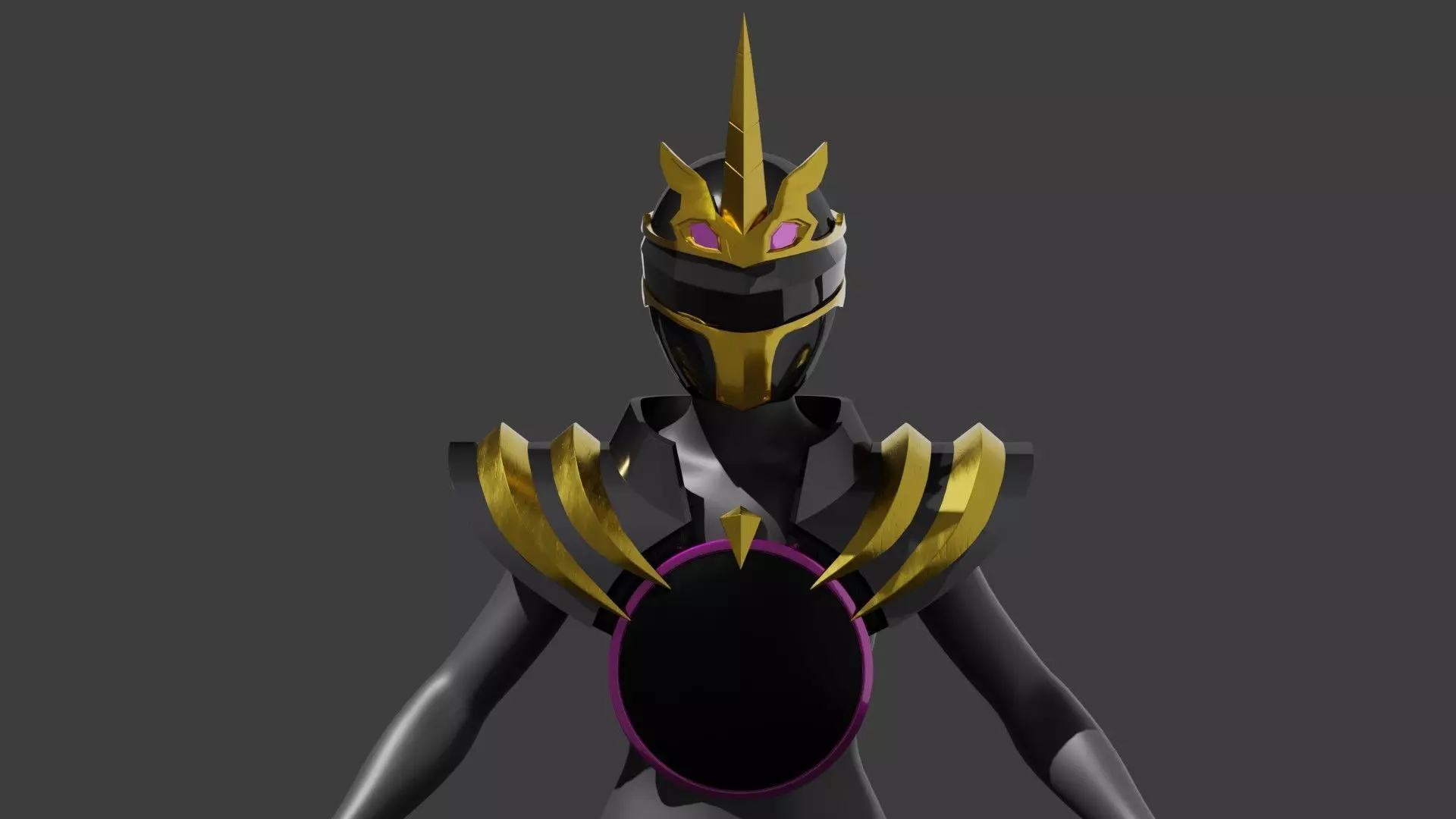 Gozyu Unicorn Helmet - Gozyuger 3D model_7