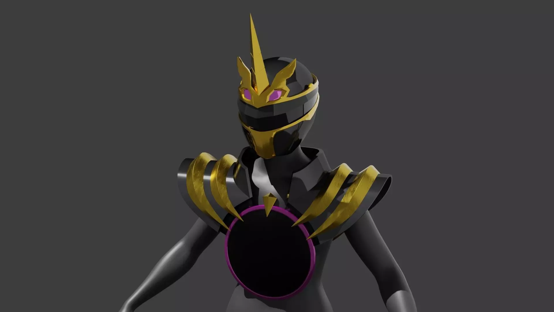 Gozyu Unicorn Helmet - Gozyuger 3D model_6