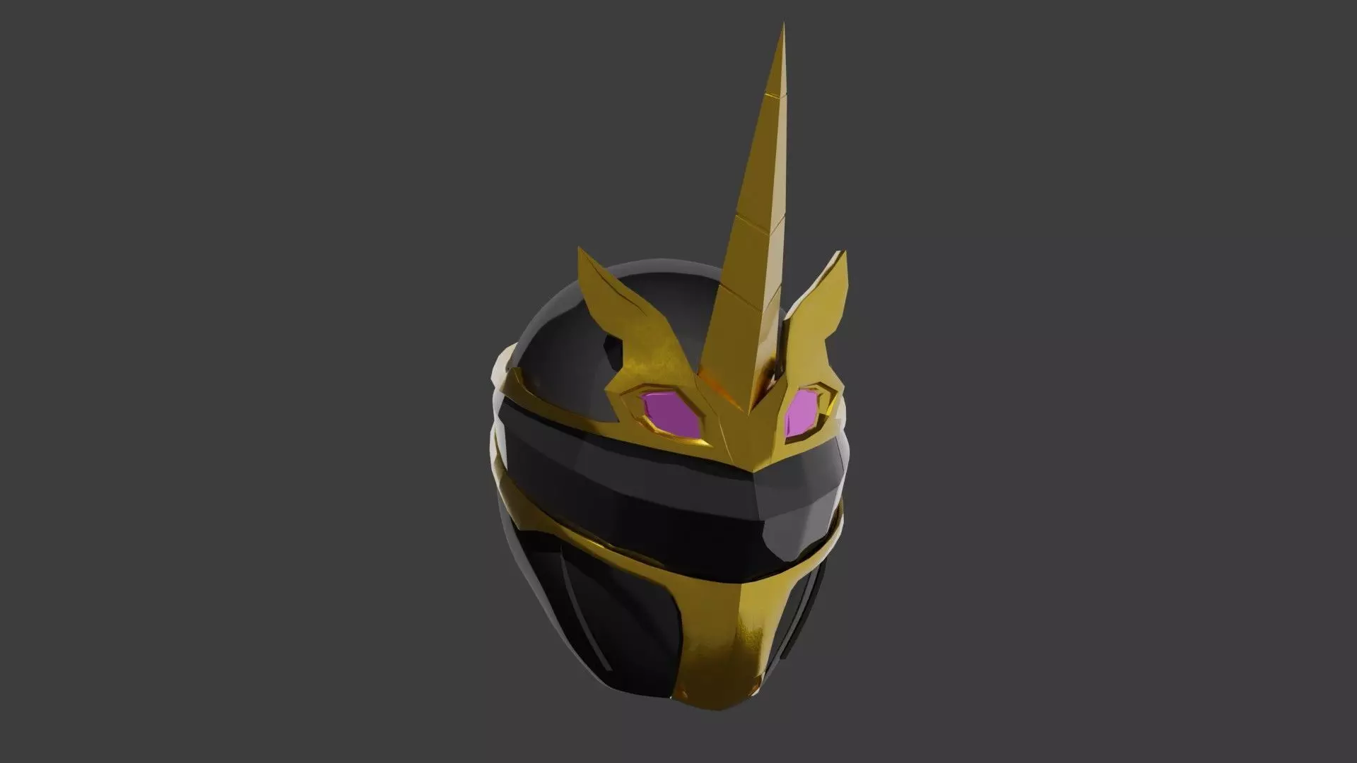 Gozyu Unicorn Helmet - Gozyuger 3D model_2