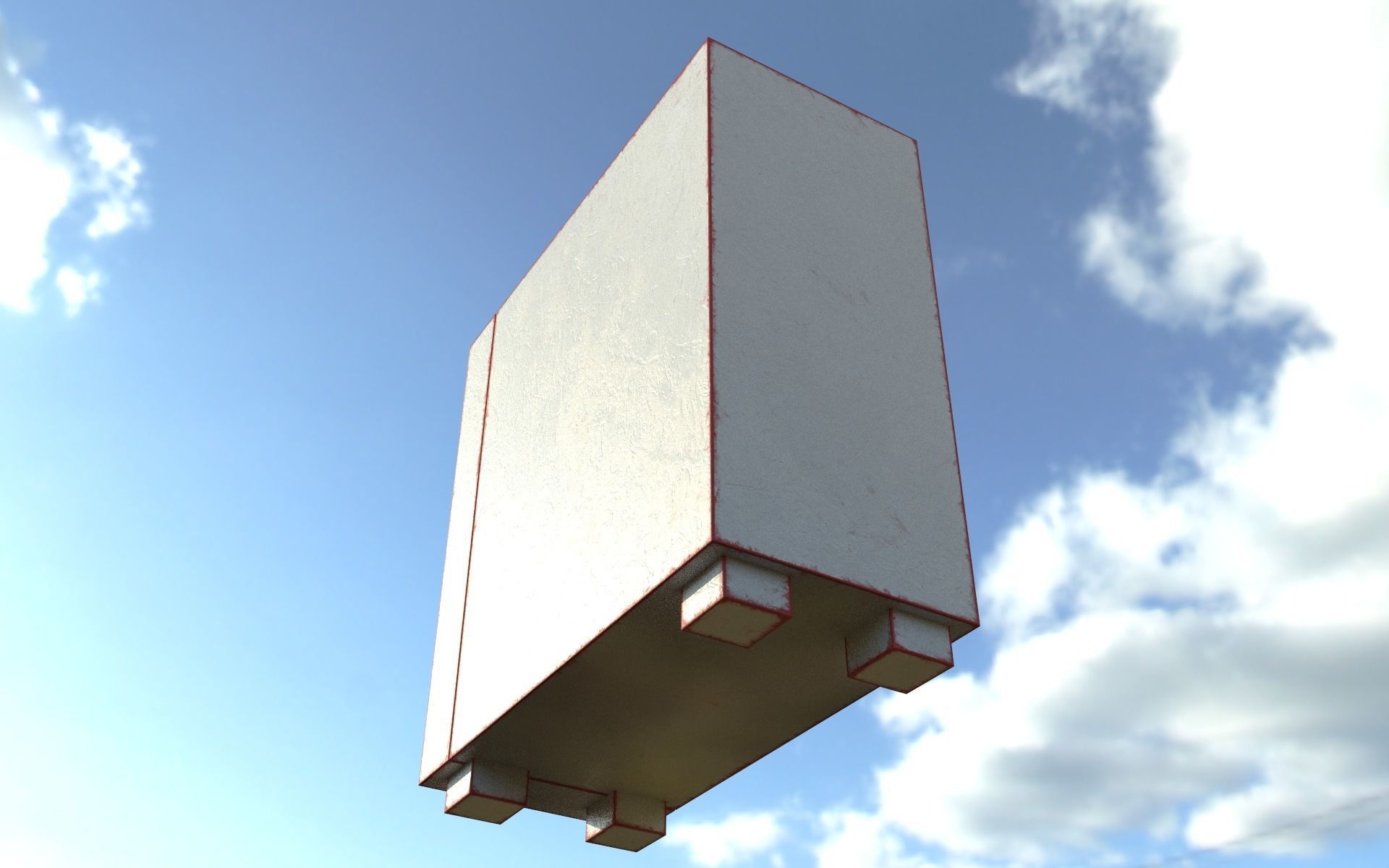 Computer  PC Set with Different Textures Low-poly 3D model_12