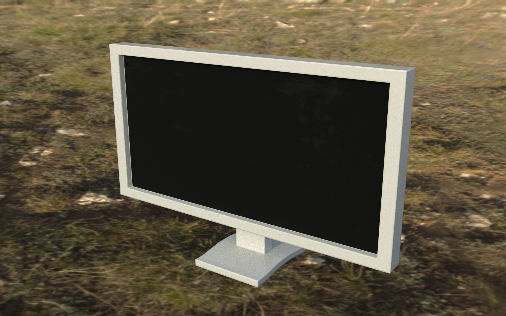 Computer  PC Set with Different Textures Low-poly 3D model_13