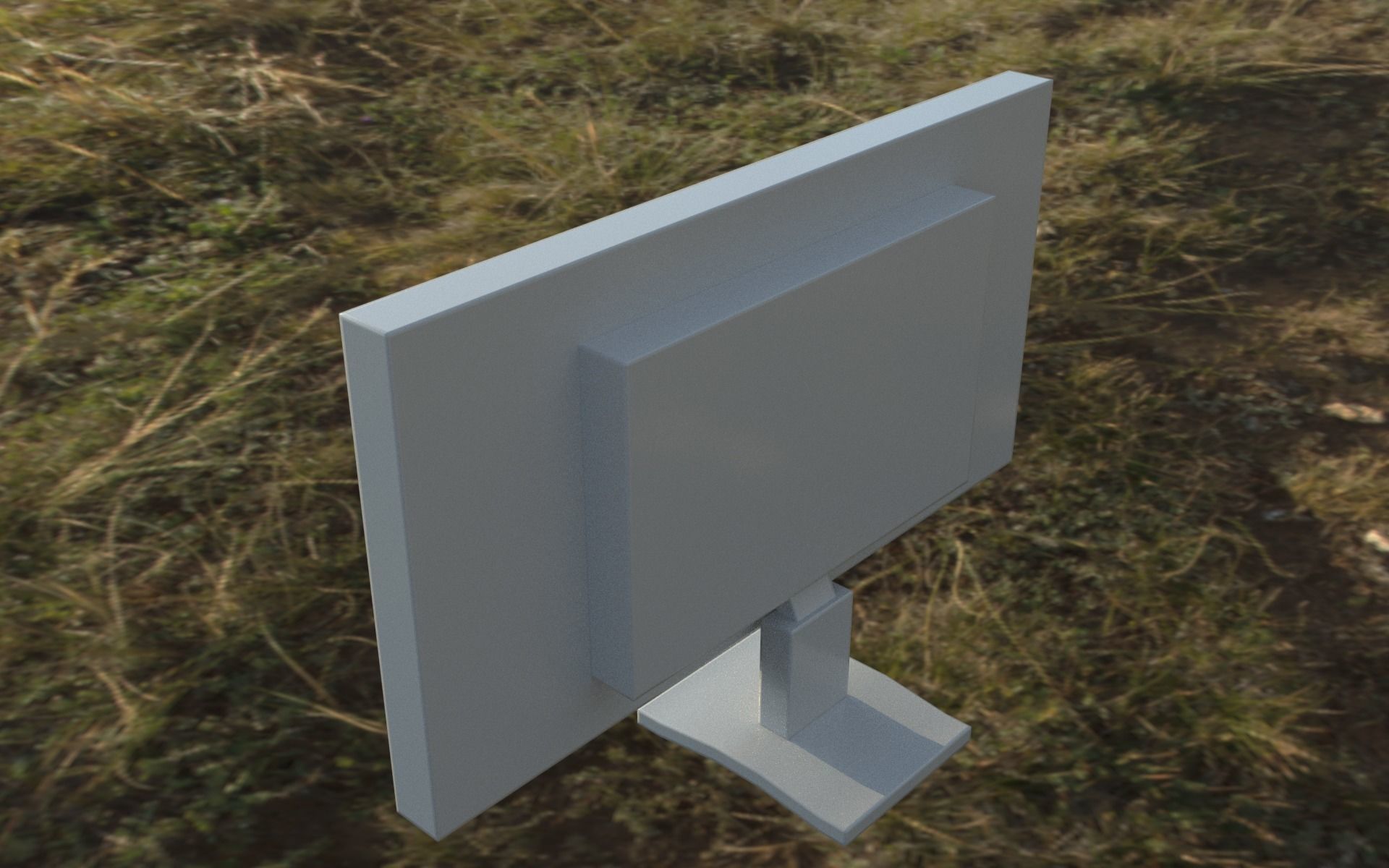 Computer  PC Set with Different Textures Low-poly 3D model_14