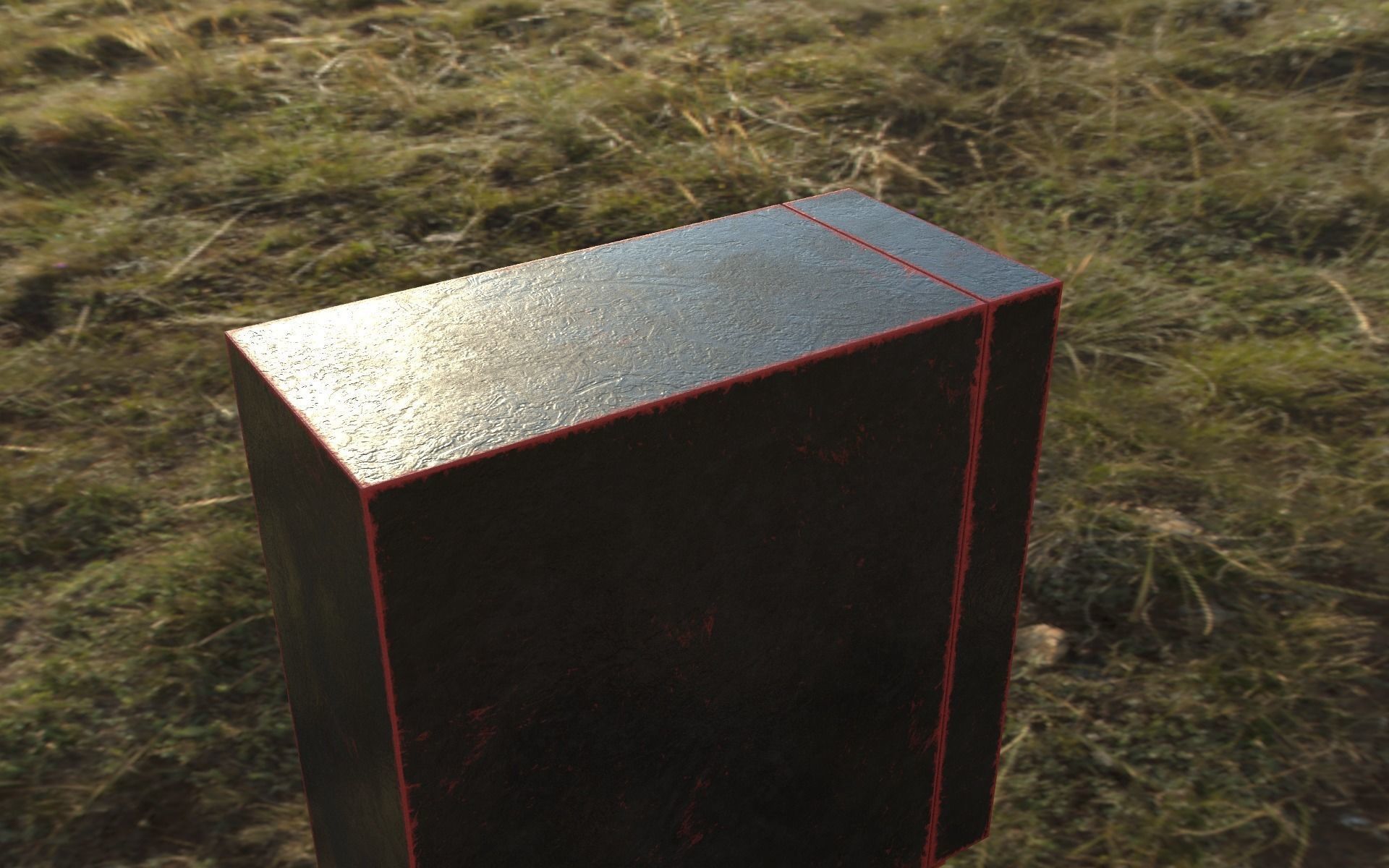 Computer  PC Set with Different Textures Low-poly 3D model_8