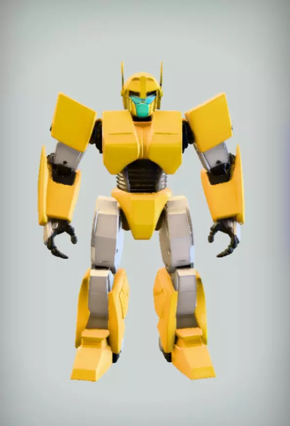 Bumblebee - game ready transformer model Low-poly 3D model