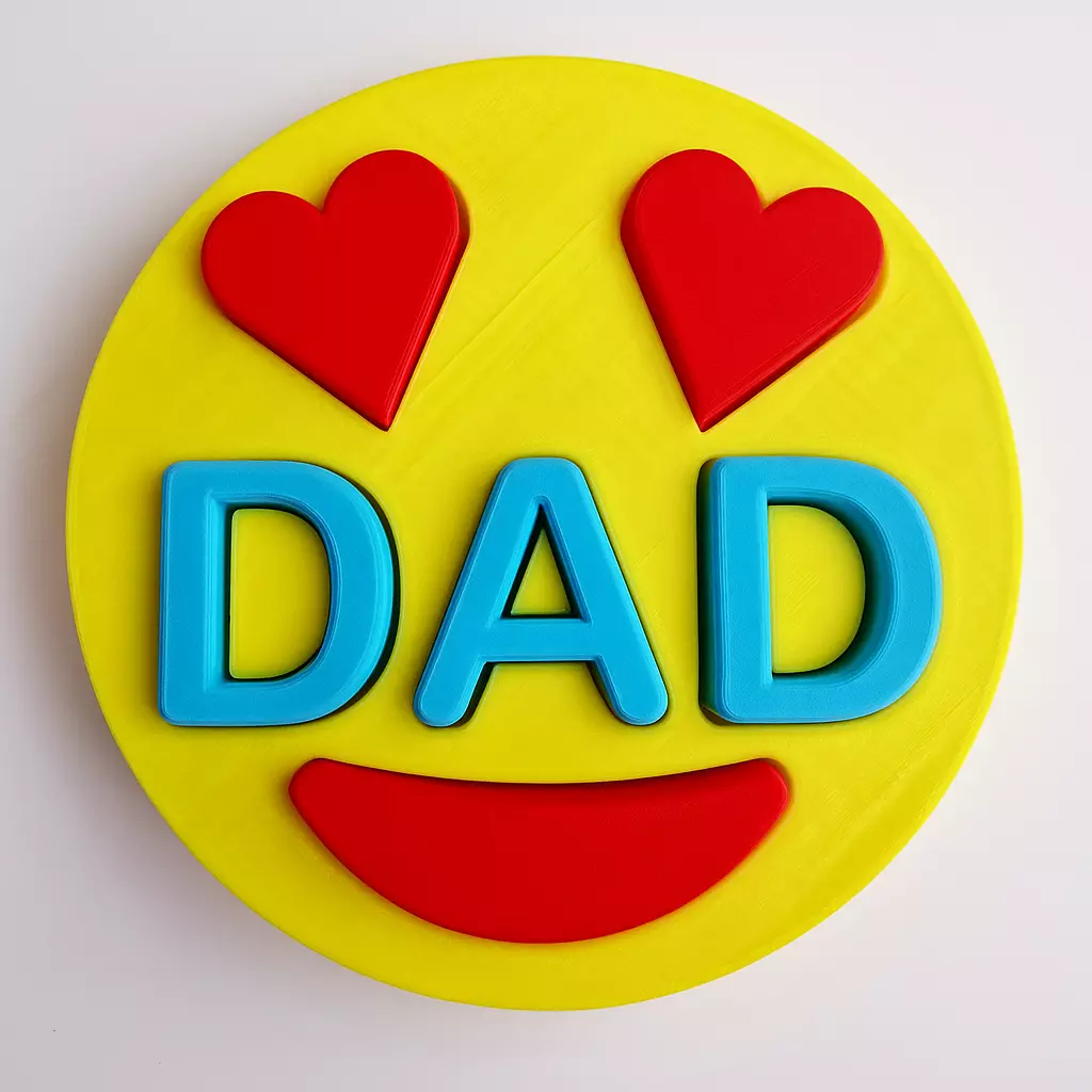 Emoji Puzzle DAD Fun and Educational 3D Printable Toy 3D print model_1