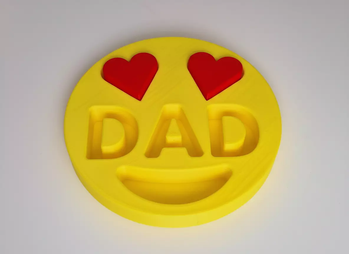 Emoji Puzzle DAD Fun and Educational 3D Printable Toy 3D print model_4