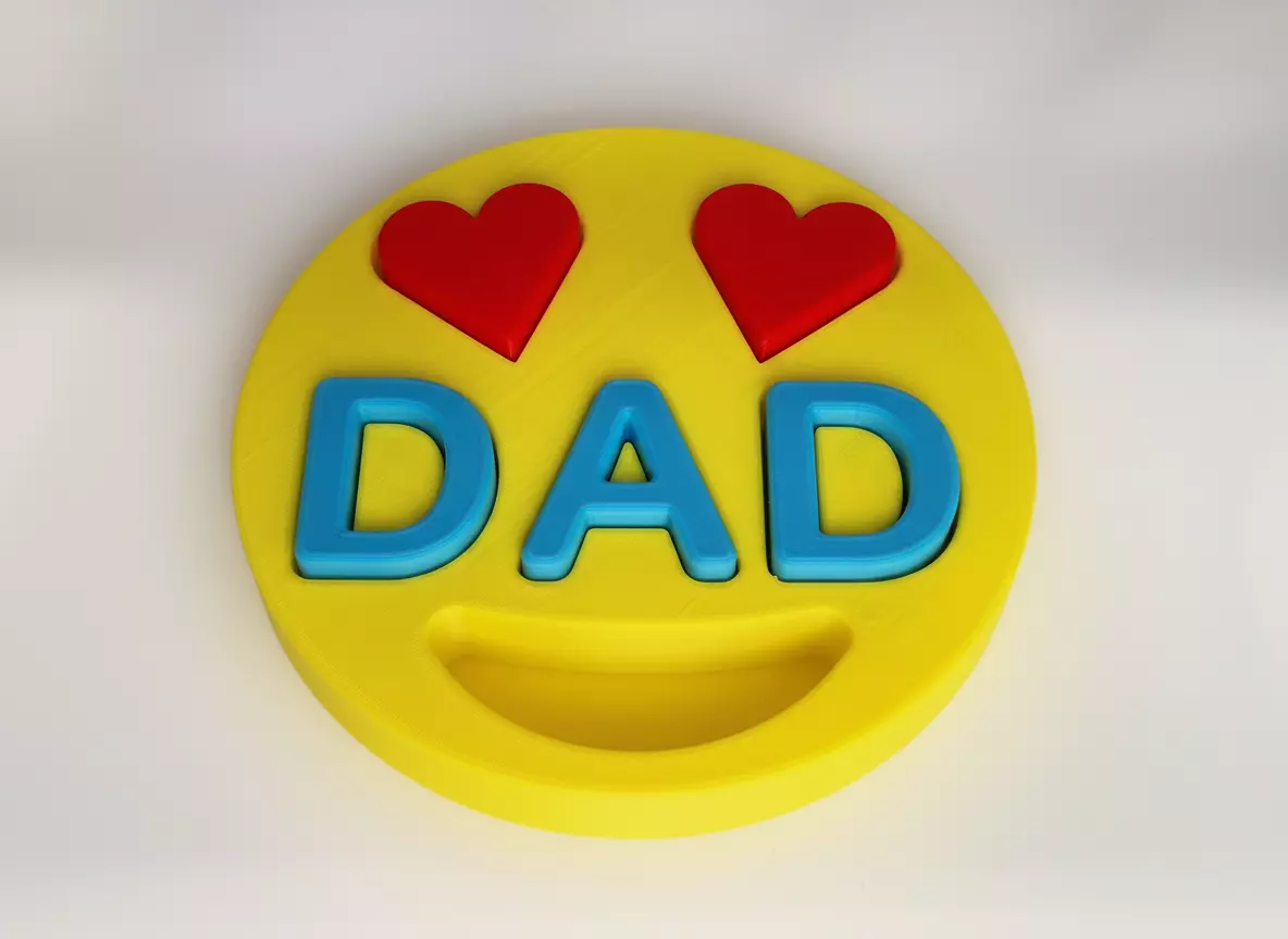 Emoji Puzzle DAD Fun and Educational 3D Printable Toy 3D print model_3